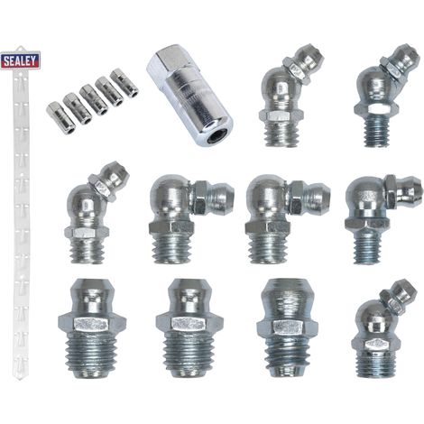 Sealey GNCSET Clip Strip Deal - Grease Nipples & Connectors