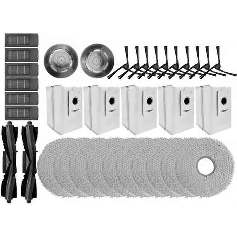 Filtre pour aspirateur brosse pour aspirateur Filtre de brosse pour aspirateur filtre de 35PCS Ecovacs Deebot X2 Omni / X2 Pro / X2 Aspirateur Roller Side Brosse HEPA Filtre Serpillière Cloth Sac à po (1/5)