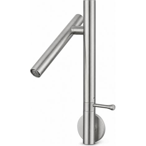 Wall-Mounted Folding Stainless Steel Swivel Kitchen Sink Tap (1/5)