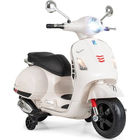 Moto elettrica per bambini 101 x 46 x 75 cm massima sicurezza design VESPA PP bianco 200018572
