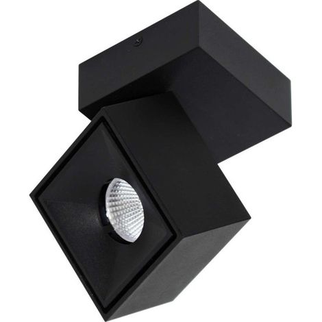 Applique Mini Rubyc Tricolore da 7w a led orientabile quadrata nera (1/4)