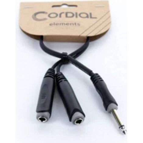 Cordial EY 0,3 PGG XLR Adaptateur Y [1x Jack mâle 6,3 mm (mono) - 2x Jack femelle 6,3 mm (mono)]