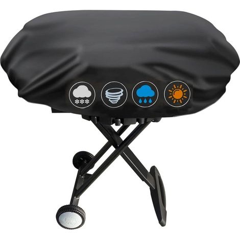 Grillabdeckung: 285 LXX LXE, passgenau, wasserdichtes und windabweisendes Material mit sicheren Gurten für den tragbaren Coleman Roadtrip Campinggrill mit Aufbewahrungstasche