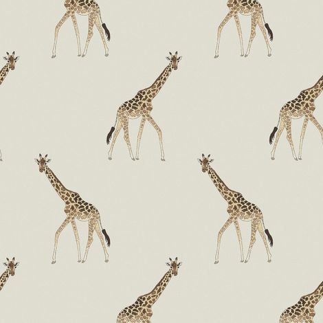 Sophie Allport Vliestapete Kinderzimmer - Giraffe Weiss - 10mx52cm (1/3)