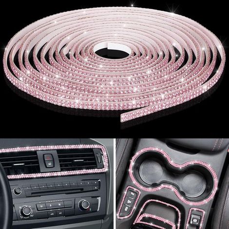 Adesivi per auto, adesivi decorativi per auto, adesivi per auto da 5 m, decorazione auto, adesivi glitterati a forma di diamante, interni auto, esterni auto (1/5)