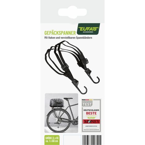 EUFAB Gepäckspanner mit Karabiner 60 cm schwarz