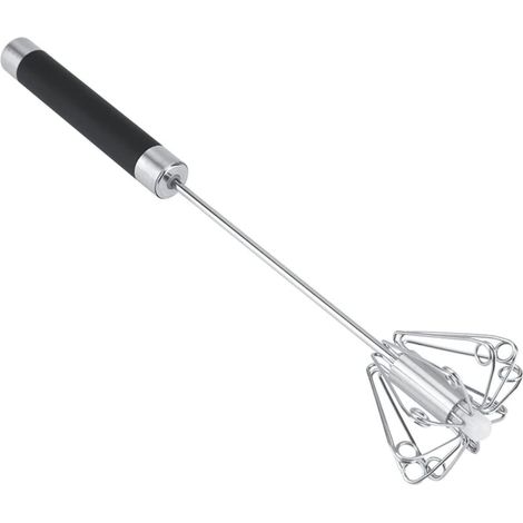 Lwuey Fouet à Oeufs de Cuisine,Fouet Multifonctionnel Semi Automatique Main Batteur Lait Rotatif Manuel Mélangeur Cuisine Tiges Mélanger Acier Inoxydable pour Fouetter Battre Faire Mousser Sauce