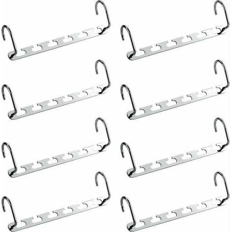 8Pcs Cintre Multiple Porte-Manteaux, Porte Cintres Gain de Place pour Dressing, Organisateur de Cintre Magique en Métal, Rangement de Chemises,Vestes,Vêtements dans Penderie,Placard,Armoire (1/5)