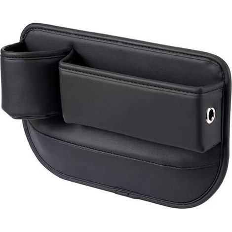 Compartiment de rangement côté conducteur, boîte de rangement pour siège auto, sac de rangement pour accessoires de tableau de bord, compartiment de rangement noir côté conducteur. (1/4)