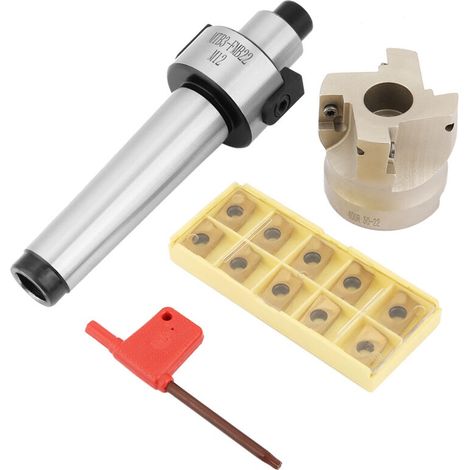 Sourcingmap Lot de 10 fraises à façonner MT3-FMB22 400R-50-22 APMT1604 CNC Inserts en carbure (1/5)