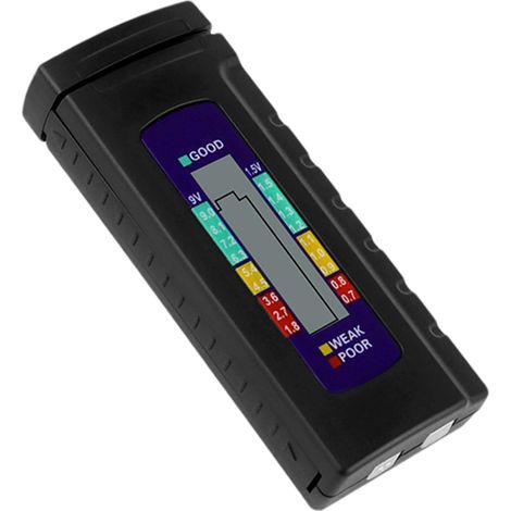 Testeur de piles miniature - Testeur de piles universel, compatible avec les piles sèches 1,5 V (AA, AAA), les piles 9 V et les piles 6F22. (1/5)