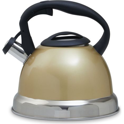 Premier Housewares Light Gold Whistling Kettle - 3.0 Ltr (1/5)
