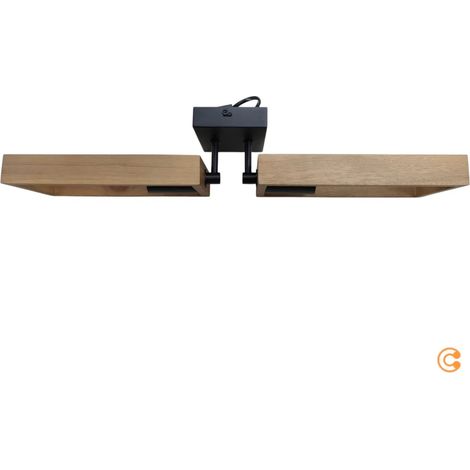 [GEBRAUCHT] B-Ware Just Light Deckenleuchte Lampe Leuchte Just Light Frame Braun Schwarz Holz 2flg