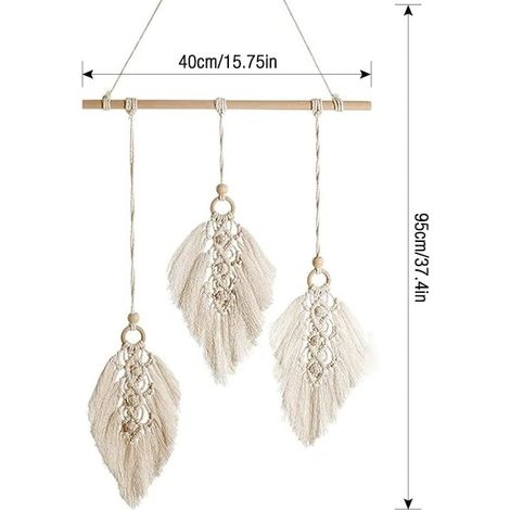 Décoration murale, coton, blanc/beige, 40x95cm, polyvalent et pratique, pour un usage quotidien, matériaux de haute qualité