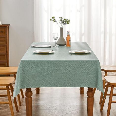 Nappe 120x160 cm Vert, anti-taches, infroissable, rectangulaire