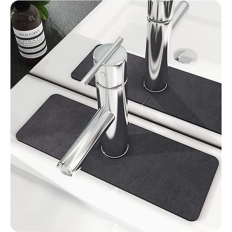 Robinet Splash Catcher , Robinet de filtre à éclaboussures , Tapis de séchage pour comptoir de cuisine , Sink Splash Guard , Tapis d’évier , Tapis de séchage de vaisselle Robinet Drip Catcher pour-Ens (1/5)