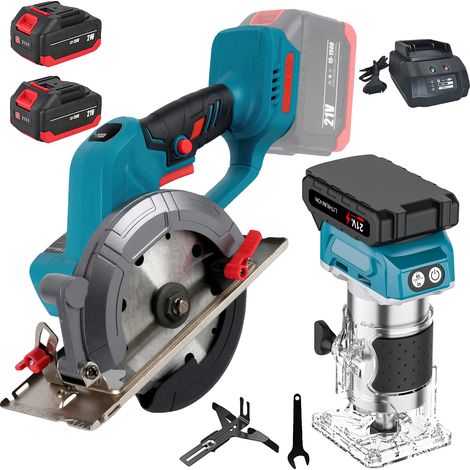 Outil de découpe de bois sans fil, moteur sans balais, performance à haute vitesse, 2 en 1 (1/2)