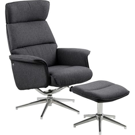 Sillón Norsica 570, Gris oscuro + Plata, 110x74x111cm, Tapiz, Patas: Metal, 0