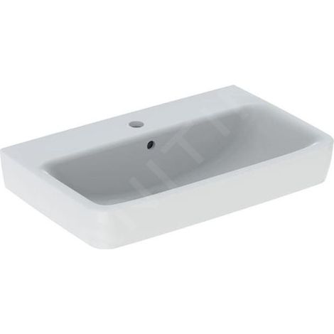 Geberit Selnova Compact - Lavabo 650x400 mm, avec trop-plein, trou pour robinetterie, blanc 501.890.00.7 (1/6)