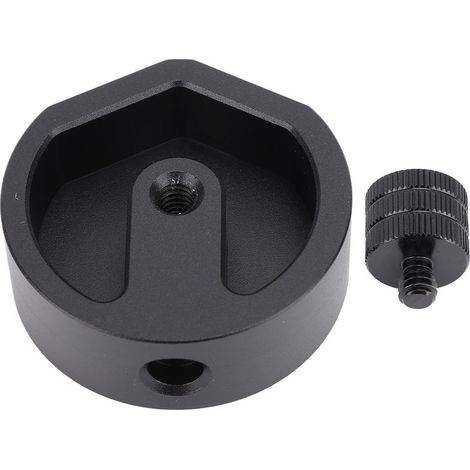 Adaptateur de trépied d'antenne satellite en alliage d'aluminium, support de connexion sécurisé pour base 1/4 po-20 et 3/8 po-16 (1/5)