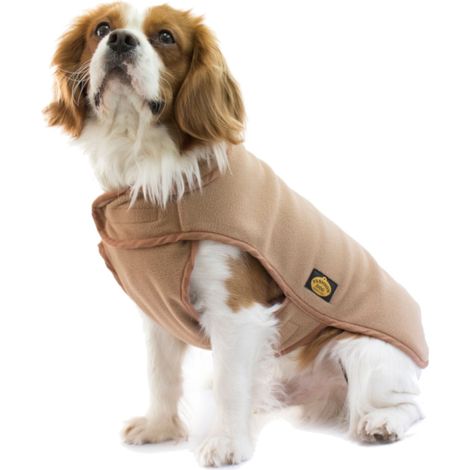Fashion Dog Fleece-Hundemantel - Camel/Beige - 75 cm