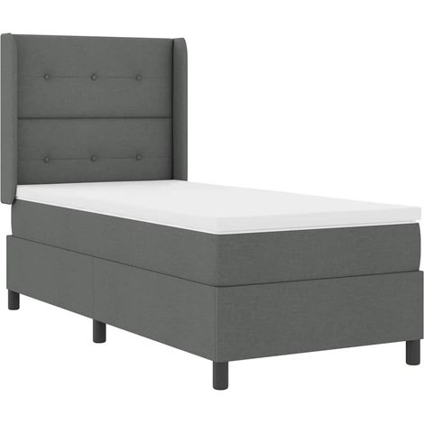 Maison Exclusive - Letto a Sorgente LED Grigio scuro 80 x 200 cm Tessuto (1/5)