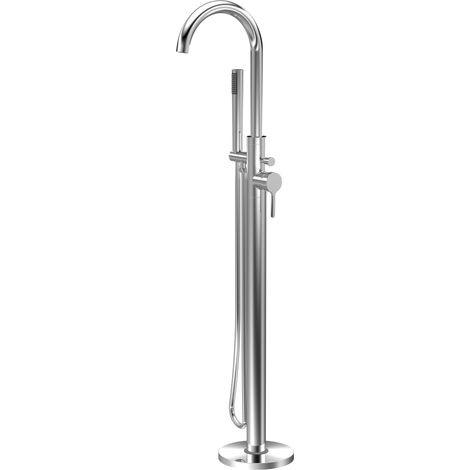 Connect Floor Standing Bath Shower Mixer Tap with Shower Kit - Chrome - Balterley