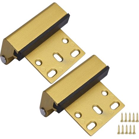 Loquet sécurité or – Aluminium – Anti-effraction – Installation sans perçage – Silencieux – Pour portes intérieures