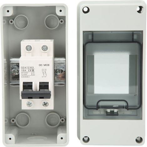 Disjoncteur miniature 2P 16A IP65 étanche, interrupteur-sectionneur DC 1000V pour système solaire photovoltaïque (1/5)