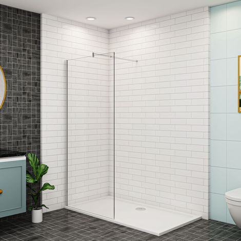120x200cm+70-120cm Stabilisator Walk-In Dusche Duschabtrennung 8mm ESG Nano Duschwand Glas Duschkabine (1/5)