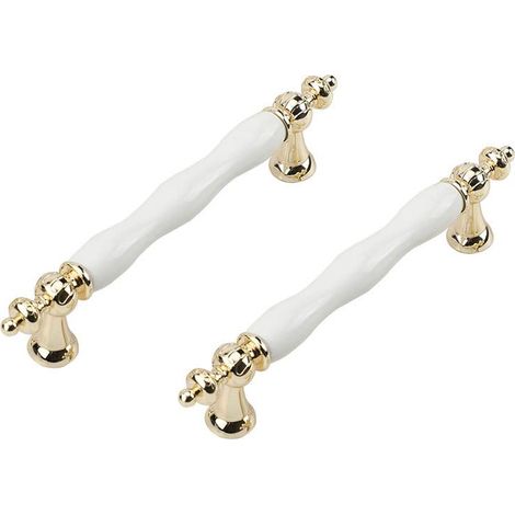 2 Stück Keramik-Türgriffe im Vintage-Stil, Schranktürgriffe, Möbel- und Küchenschubladengriffe für Schränke, Bars und Regale, 128 mm