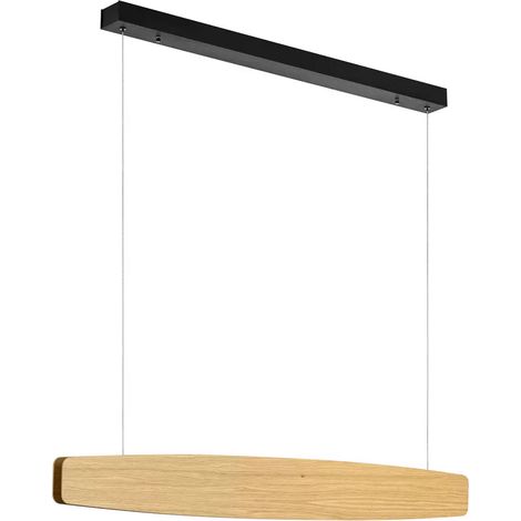 [GEBRAUCHT] B-Ware Quitani Led Hängeleuchte Persida 98 Cm Lang Eiche 2.700 K Deckenlampe Lampe