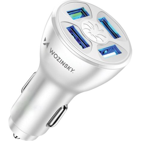 Caricabatterie da auto Wozinsky wccaw 50W 4x USB-A QC - Bianco (1/5)