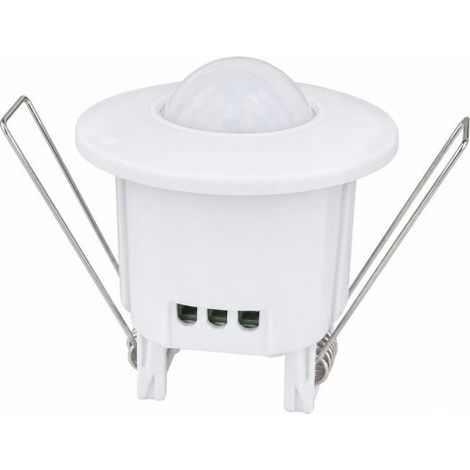 Sensore di Movimento PIR Mini 360°, da Incasso a Soffitto, Bianco