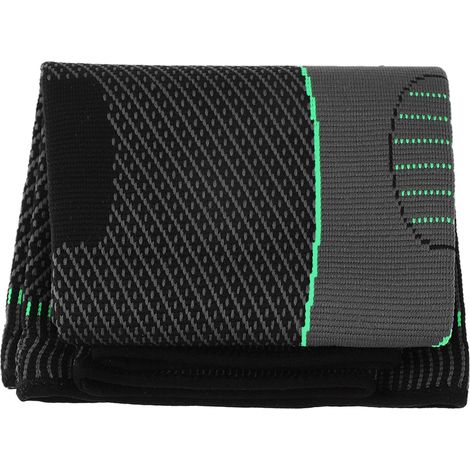 1 Paar dehnbare Sport-Knieschoner aus atmungsaktivem Mesh, Wellenmuster, grün, Größe L (46 cm). (1/4)
