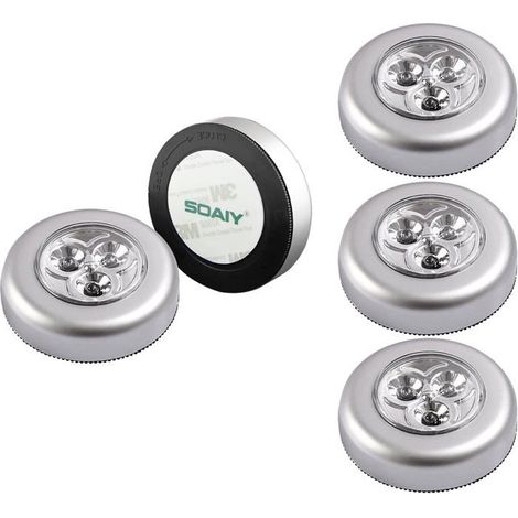 Lot de 5 Lampe Spot LED Autocollant Éclairage Supplémentaire Alimenté par 3 Piles/Batteries pour A8 (1/5)