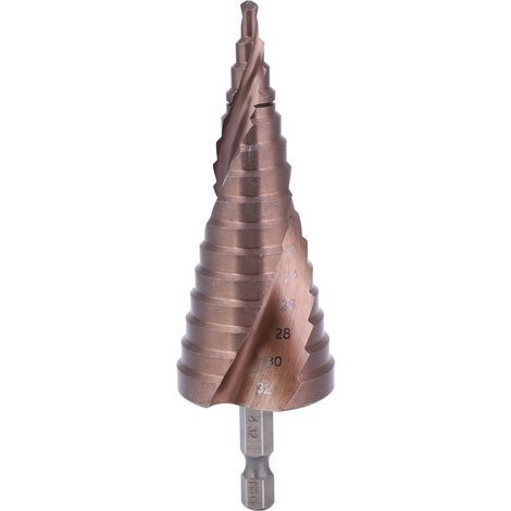 Step Drill Bit Multifunctional Cobalt Coating High Speed Steel Hex Shank Hole Opening Tool4-32 (1/5)