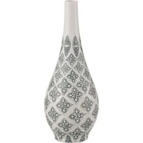Vase Poire en Porcelaine "Kousa" 43cm Bleu & Blanc (1/3)