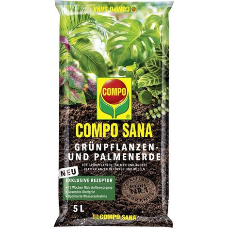 COMPO SANA® Grünpflanzen- und Palmenerde - 5 Liter