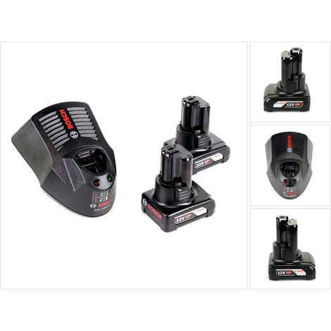 Bosch Starter-Set 12V mit 2x 6,0Ah Akkus + Schnellladegerät