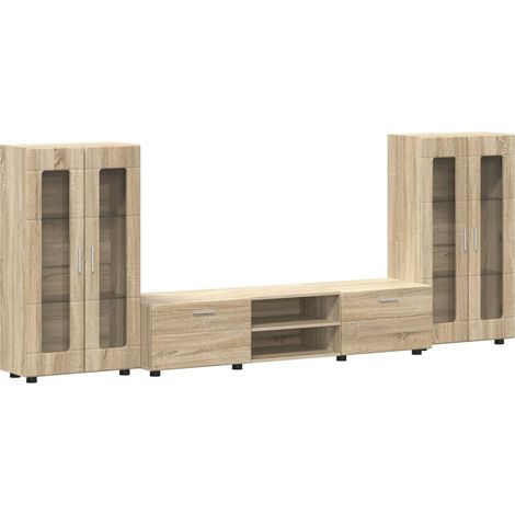 Maison Exclusive - Set mobile TV FLORIN 3 pcs Rovere Sonoma Legno multistrato