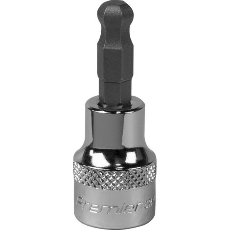 Sealey Ball-End Hex Socket Bit 7mm 3/8""Sq Drive SBBH005