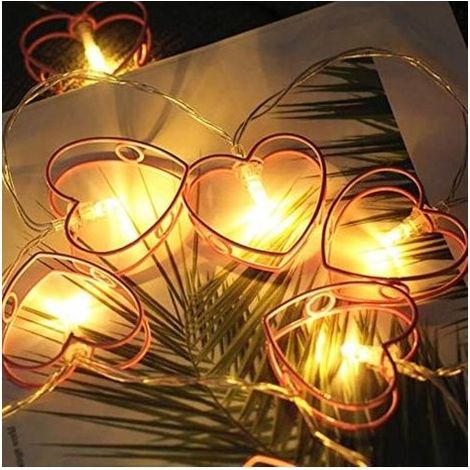 pair LED Star Fairy Lights Lumières de Noël à Pôles pour une utilisation intérieure et extérieure, des décorations de fête, de mariage et de vacances Halloween Thanksgiving Home Party (Love Decoration (1/5)