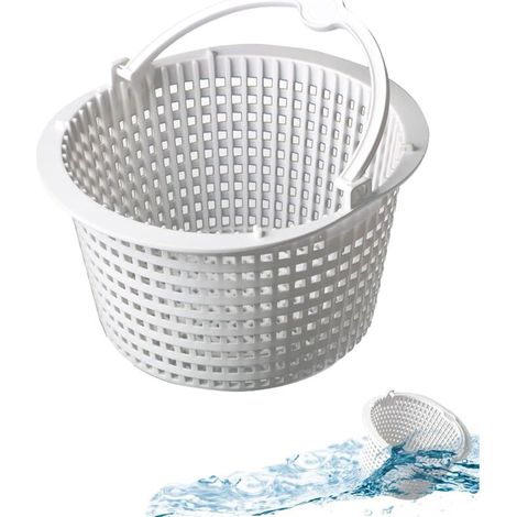 1 Panier Skimmer Filtre Piscine 19cm PVC Robuste Installation Facile Entretien Eau (1/5)