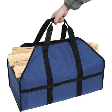 Brennholzsack – Brennholzsack, Kaminholzständer, Ofenzubehör, Blau (1/5)