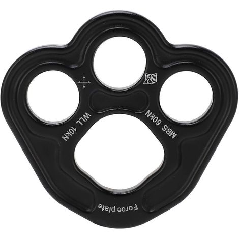 Plaque de gréement 2024 à 3 trous en aluminium spatial, supportant une charge de 50 kN, force uniforme, pour l'escalade en extérieur (1/5)