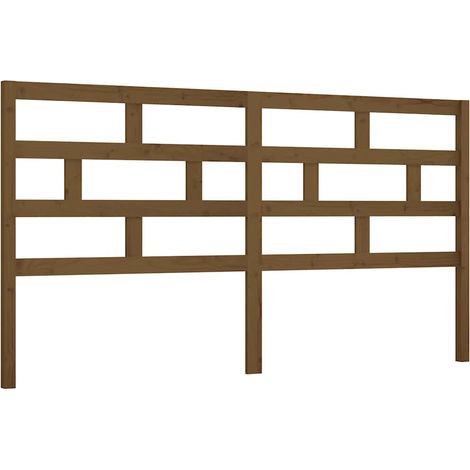 Maison Exclusive - Tête de lit Marron miel 186x4x100 cm Bois massif de pin (1/5)