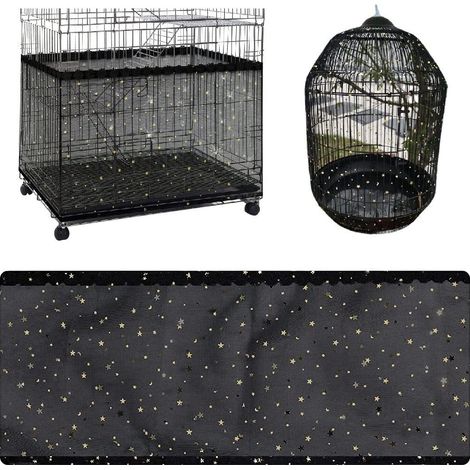 Housse de protection réglable pour cage à oiseaux, jupe de cage anti-déversement en maille respirante, accessoire pour cage à perroquet (1/5)