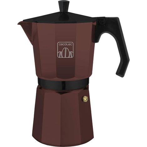 Cecotec Cafetiere Italienne Cumbia Mokclassic 900 Garnet. Cafetière Italienne 450 ml Marron, 9 Tasses, Compatible Induction et