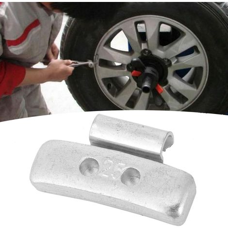 40 contrepoids de roue en acier style P, 25 g (0,88 oz), en alliage d'aluminium, à clipser. (1/5)